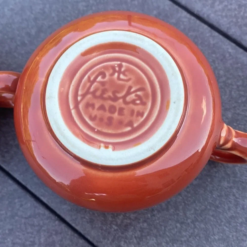 Fiesta lot of 2 cream pitchers‎ paprika homer Laughlin made in USA